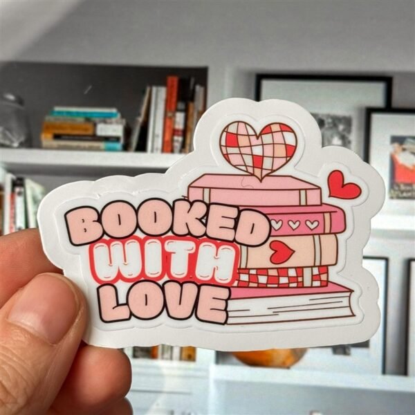 Booked With Love Sticker