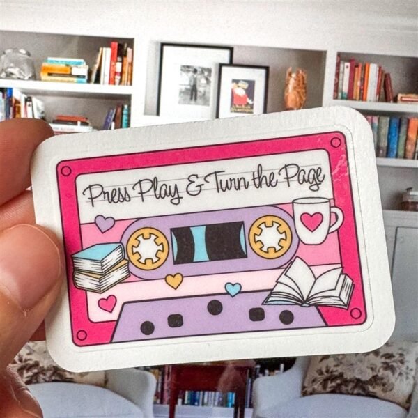 Press Play & Turn the Page Sticker
