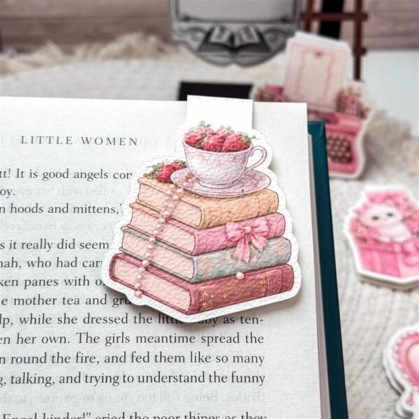 Strawberry Books Magnetic Bookmark