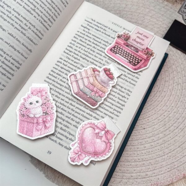 Pink Coquette Magnetic Bookmark Set (4 pcs)
