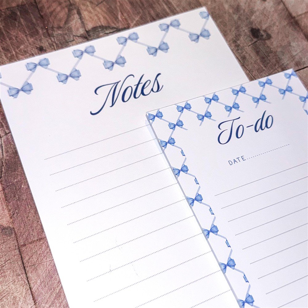 blue bows notepad 2