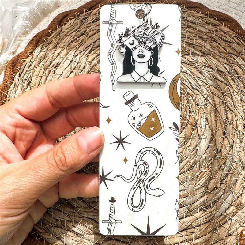 Mystic Reader Bookmark with Book Charm