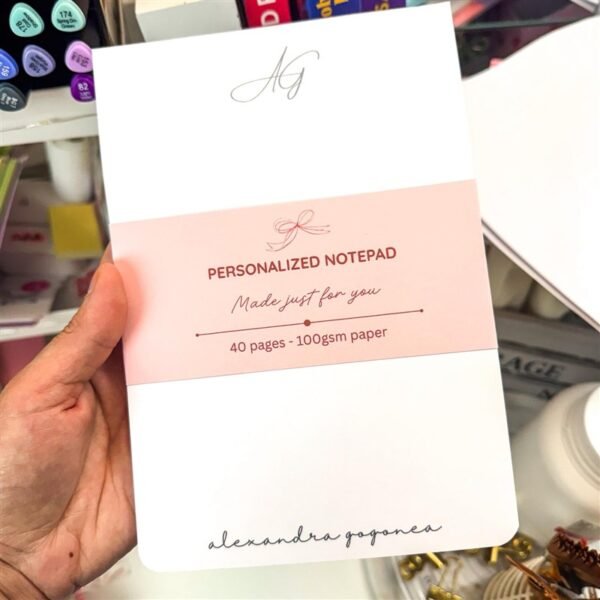 Personalized Notepad with Name & Monogram