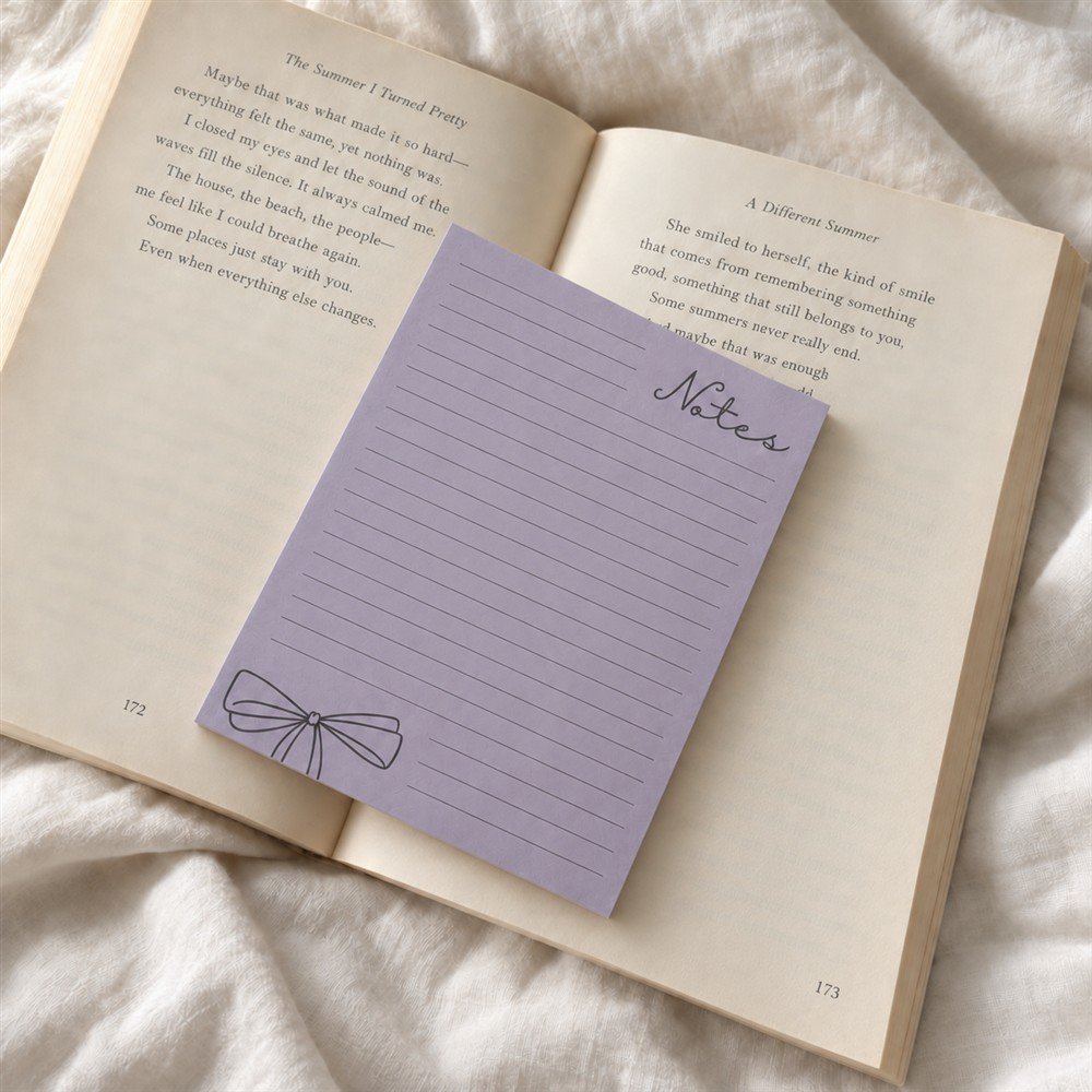 2 color notepad purple