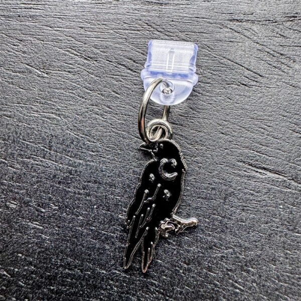 Raven Kindle Charm, E-Reader Dust Plug & Phone Charm