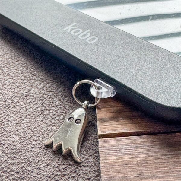 Ghost Kindle Charm – E-Reader Dust Plug & Phone Charm