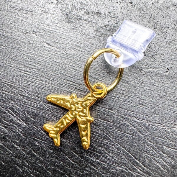 Airplane Kindle Charm Set – Gold & Silver E-Reader Dust Plugs