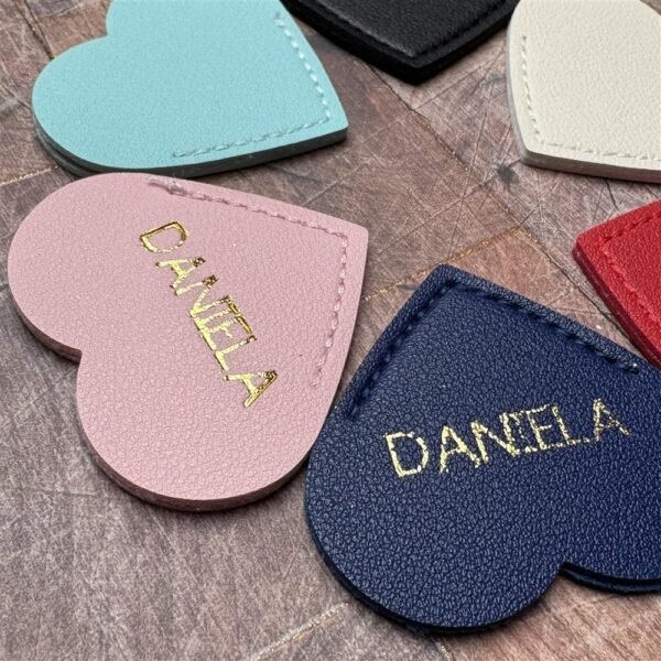 Personalized Bookmark with Name | Vegan Leather Heart Bookmark