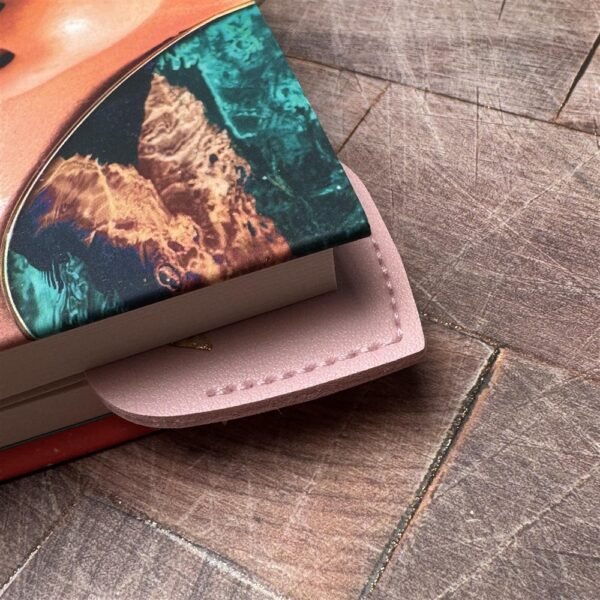 Personalized Bookmark with Name | Vegan Leather Heart Bookmark